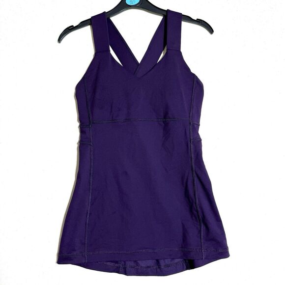 Lululemon Push Ur Limits Tank Top Women's 6 Deep Zinfandel Luxtreme *read detail - Picture 2 of 9